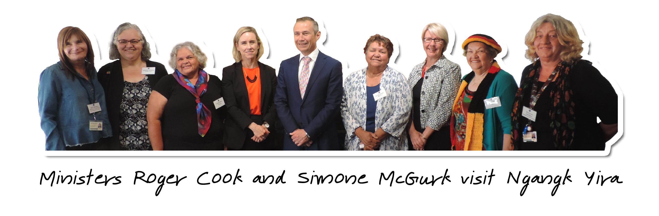 Image showing Ministers Roger Cook and Simone McGurk's visit to Ngangk Yira