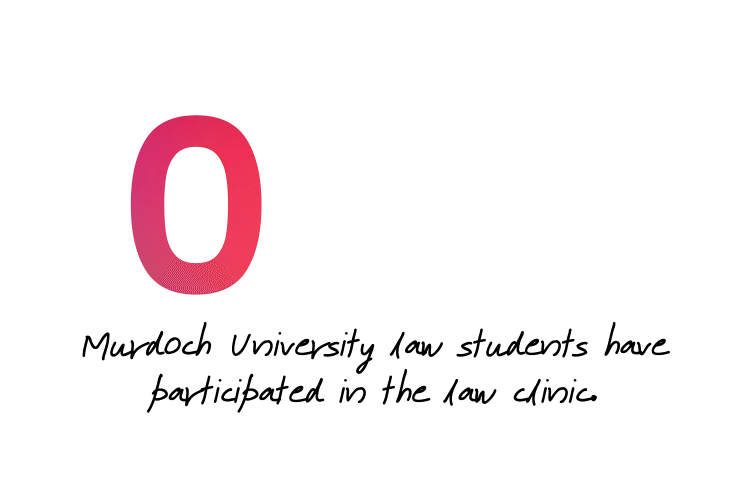 1250 Murdoch University students have participated in the law clinic